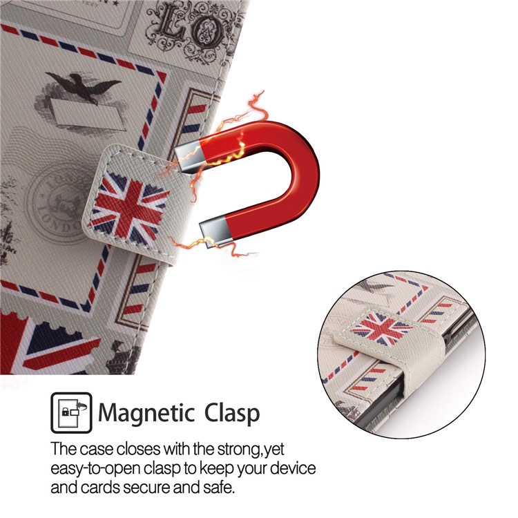 Pattern Printing Wallet Stand Leather Flip Phone Case for Xiaomi Mi A2 Lite / Redmi 6 Pro - London Elements-6
