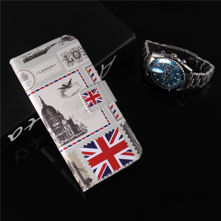Pattern Printing Wallet Stand Leather Flip Phone Case for Xiaomi Mi A2 Lite / Redmi 6 Pro - London Elements-8