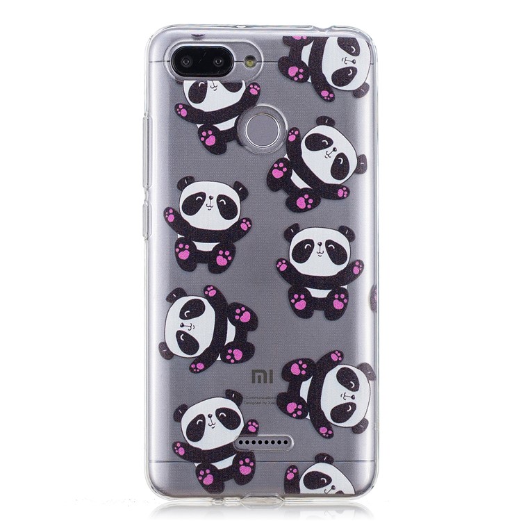 Pattern Printing IMD TPU Phone Cover for Xiaomi Redmi 6 - Cute Pandas-2
