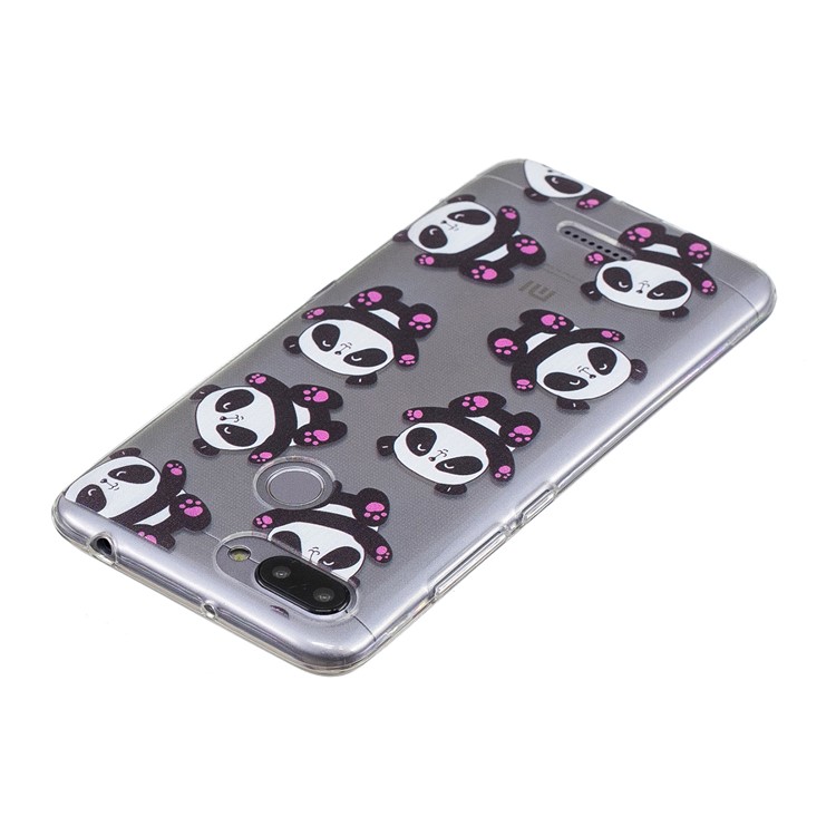 Pattern Printing IMD TPU Phone Cover for Xiaomi Redmi 6 - Cute Pandas-5