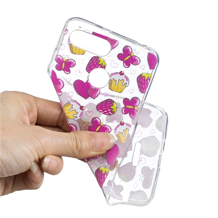 Pattern Printing IMD TPU Mobile Case for Xiaomi Redmi 6 - Cake and Strawberry-3