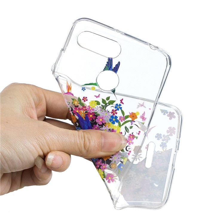 Pattern Printing IMD TPU Mobile Casing for Xiaomi Redmi 6 - Flowered Girl-3
