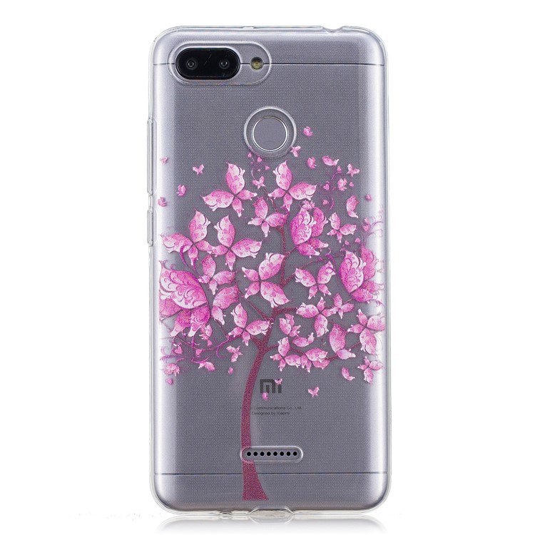 Pattern Printing IMD TPU Cell Phone Cover for Xiaomi Redmi 6 - Tree-2