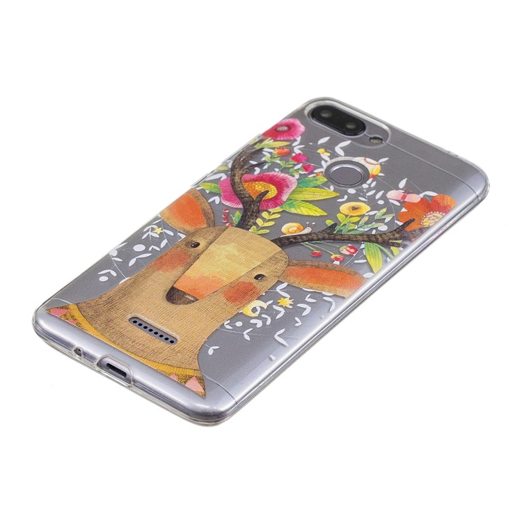 Pattern Printing IMD TPU Cell Phone Case for Xiaomi Redmi 6 - Flowered Elk-4