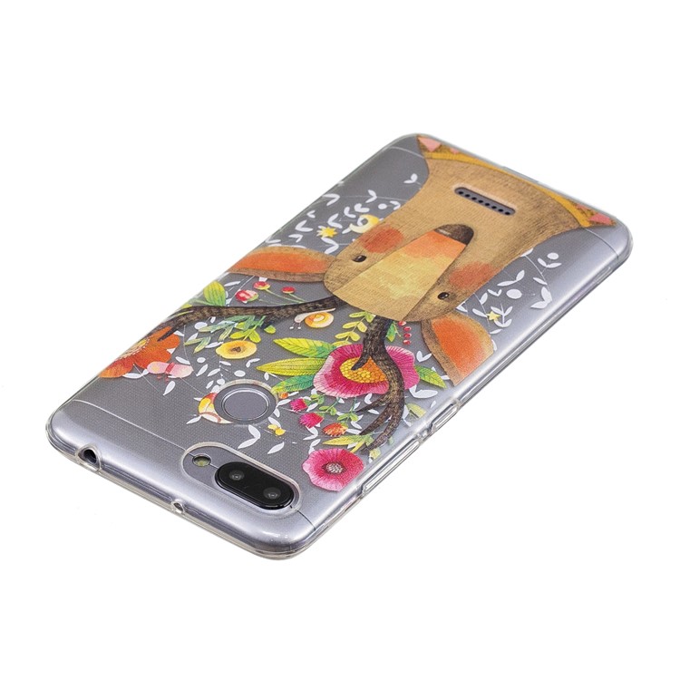 Pattern Printing IMD TPU Cell Phone Case for Xiaomi Redmi 6 - Flowered Elk-5