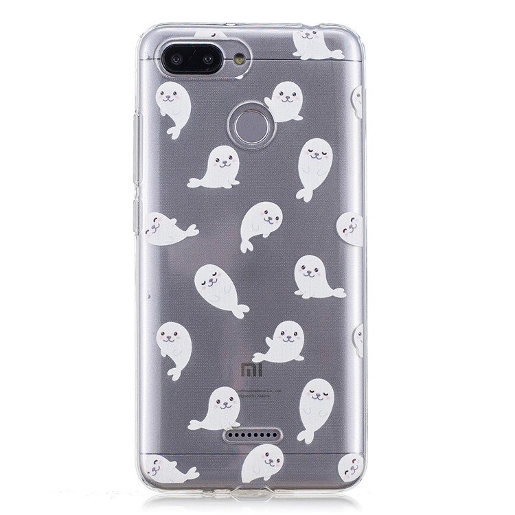 Pattern Printing IMD TPU Phone Accessory Case for Xiaomi Redmi 6 - Sea Lion-2