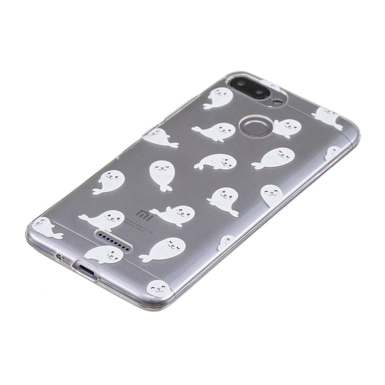Pattern Printing IMD TPU Phone Accessory Case for Xiaomi Redmi 6 - Sea Lion-4
