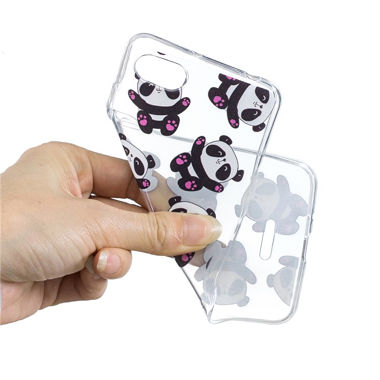 Pattern Printing IMD TPU Mobile Phone Back Protection Casing for Xiaomi Redmi 6A (Single 12MP Rear Camera) - Cute Pandas-3