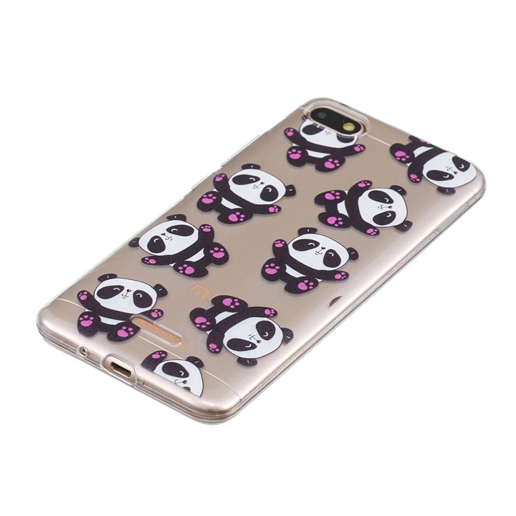 Imprimerie de Modèle IMD TPU Tpul Mobile Back Protection Basing Pour Xiaomi Redmi 6A (caméra Arrière Unique 12mp) - Pandas Mignons-4