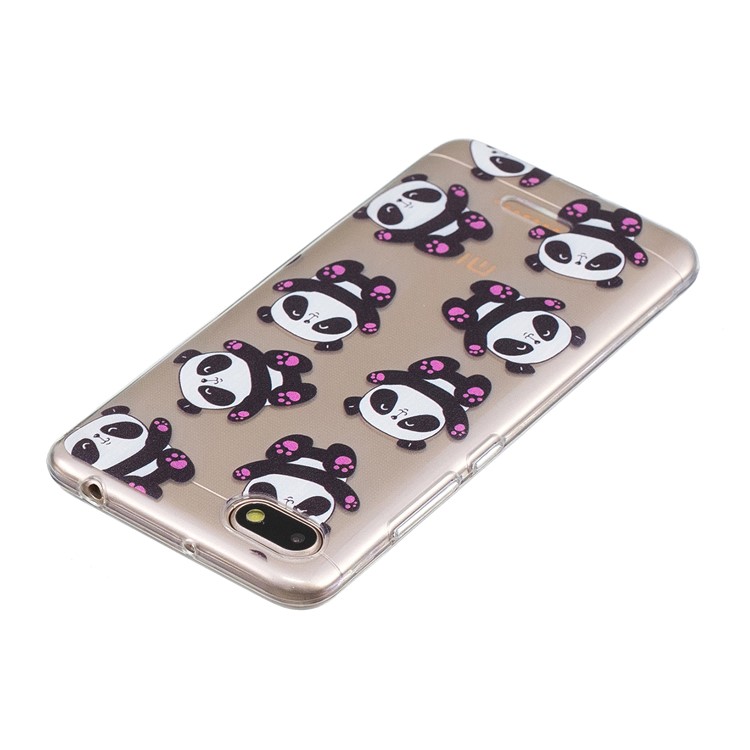 Pattern Printing IMD TPU Mobile Phone Back Protection Casing for Xiaomi Redmi 6A (Single 12MP Rear Camera) - Cute Pandas-5