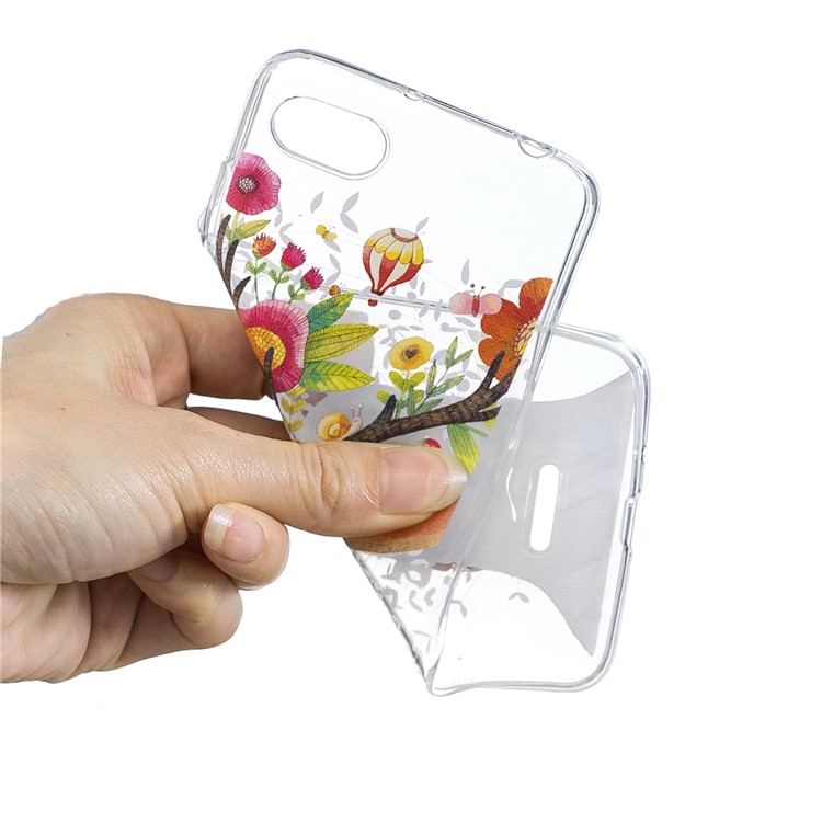 For Xiaomi Redmi 6A (Single 12MP Rear Camera) Patterned IMD TPU Mobile Casing - Flowered Elk-3