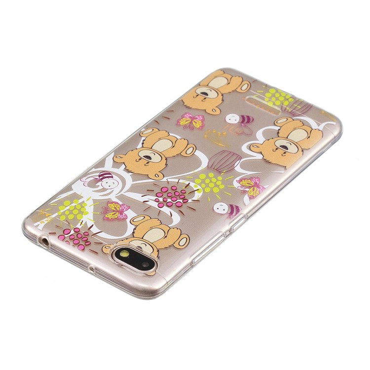 For Xiaomi Redmi 6A (Single 12MP Rear Camera) Patterned IMD Soft TPU Protection Phone Casing - Brown Bear-6