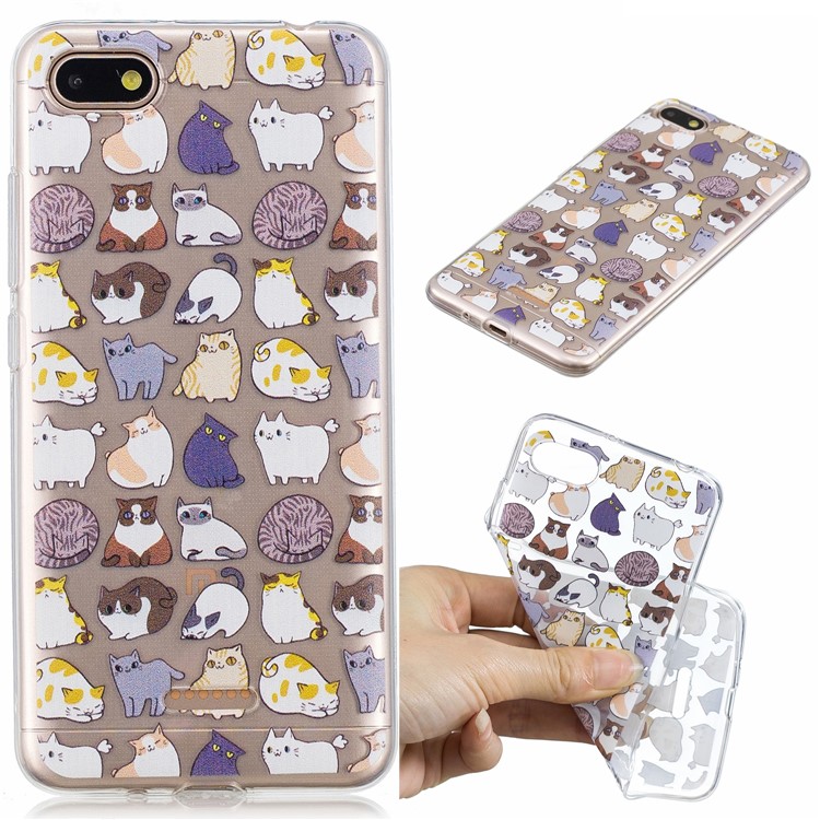 Pattern Printing IMD TPU Mobile Phone Casing for Xiaomi Redmi 6A (Single 12MP Rear Camera) - Cartoon Animals-1