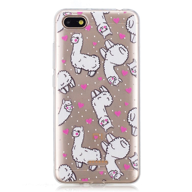 Pattern Printing IMD TPU Gel Case for Xiaomi Redmi 6A (Single 12MP Rear Camera) - Alpacas-2