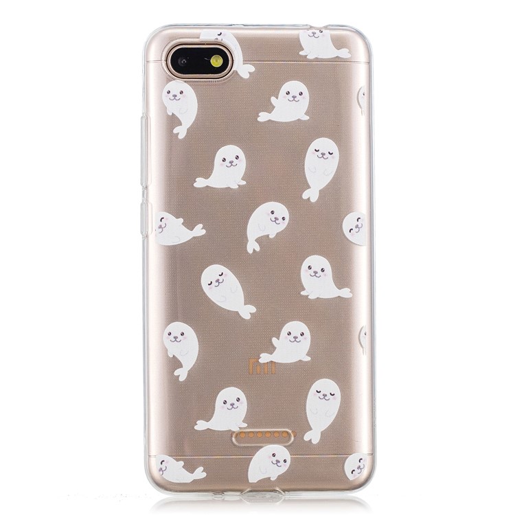 Pattern Printing IMD TPU Gel Shell for Xiaomi Redmi 6A (Single 12MP Rear Camera) - Sea Lion-2