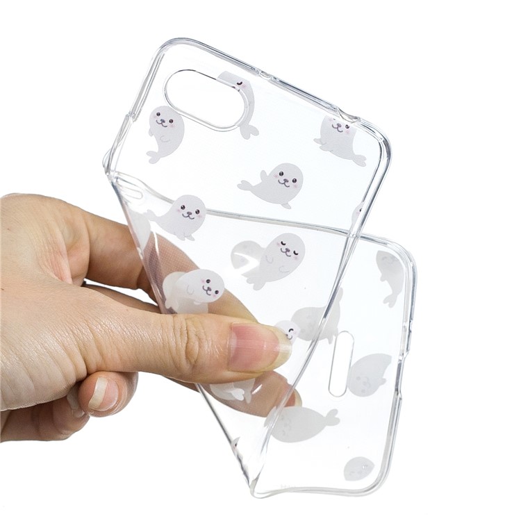 Pattern Printing IMD TPU Gel Shell for Xiaomi Redmi 6A (Single 12MP Rear Camera) - Sea Lion-3