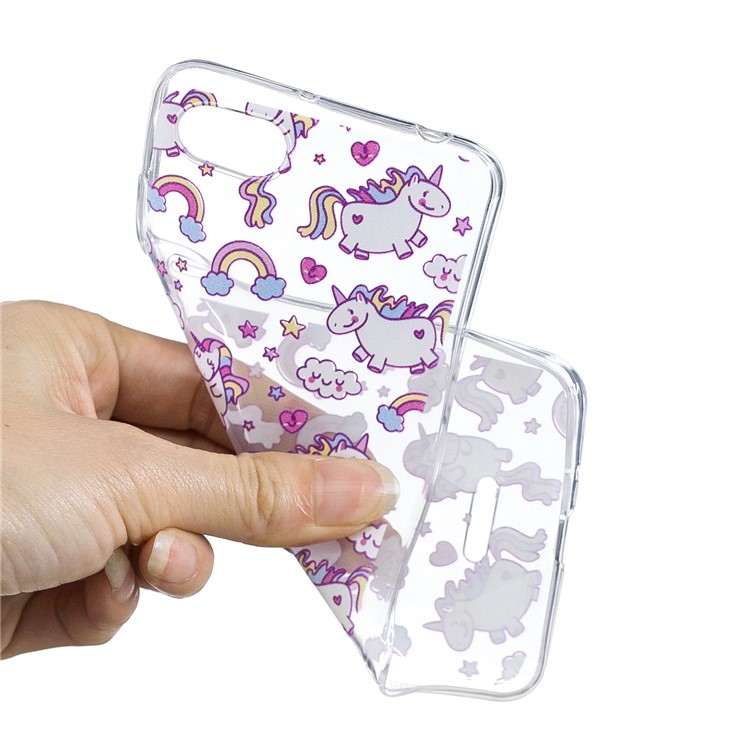 Pattern Printing IMD TPU Phone Back Casing for Xiaomi Redmi 6A (Single 12MP Rear Camera) - Lovely Unicorns-3