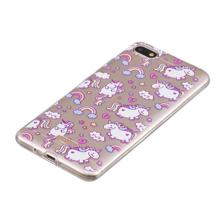Pattern Printing IMD TPU Phone Back Casing for Xiaomi Redmi 6A (Single 12MP Rear Camera) - Lovely Unicorns-4