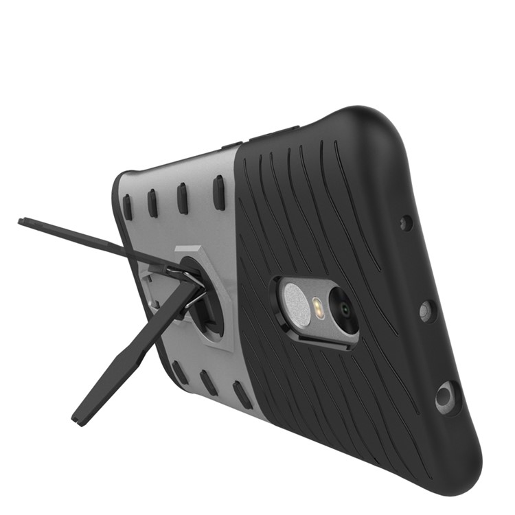 Armor PC + TPU Hybrid Case with Kickstand for Xiaomi Redmi Note 4 - Silver-4