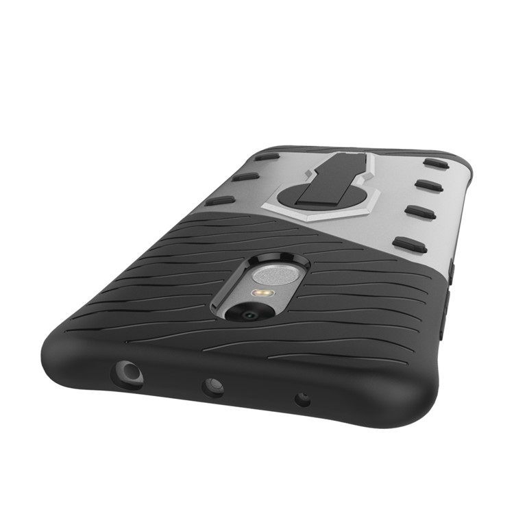 Armor PC + TPU Hybrid Case with Kickstand for Xiaomi Redmi Note 4 - Silver-6