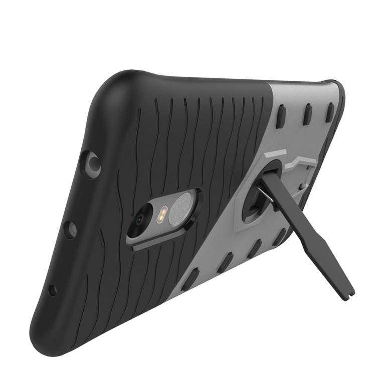 Armor PC + TPU Hybrid Case with Kickstand for Xiaomi Redmi Note 4 - Silver-7
