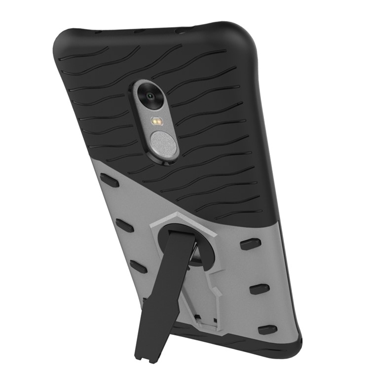 Armor PC + TPU Hybrid Case with Kickstand for Xiaomi Redmi Note 4 - Silver-8