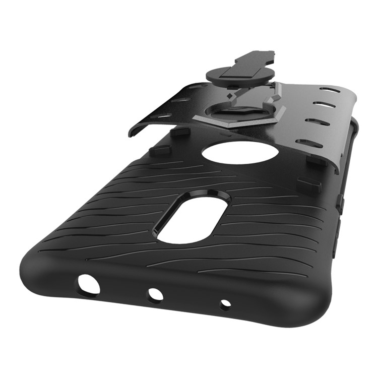 Armor PC + TPU Hybrid Shell Case with Kickstand for Xiaomi Redmi Note 4 - Grey-5