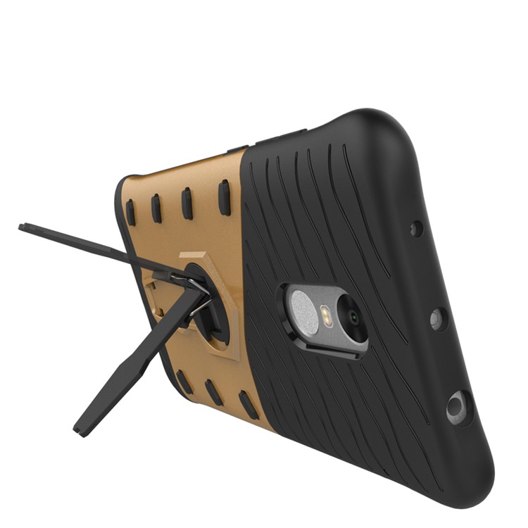 Armor PC + TPU Combo Case with Kickstand for Xiaomi Redmi Note 4 - Gold-4