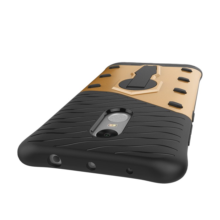 Armor PC + TPU Combo Case with Kickstand for Xiaomi Redmi Note 4 - Gold-6
