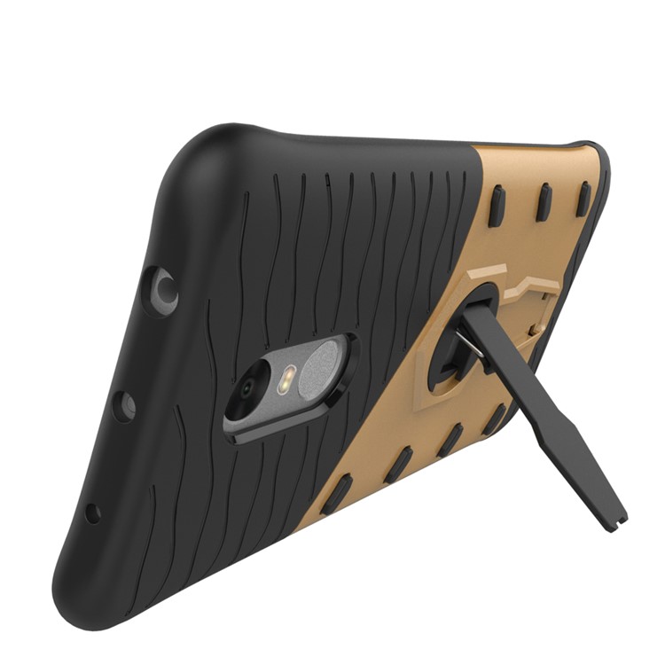 Armor PC + TPU Combo Case with Kickstand for Xiaomi Redmi Note 4 - Gold-7