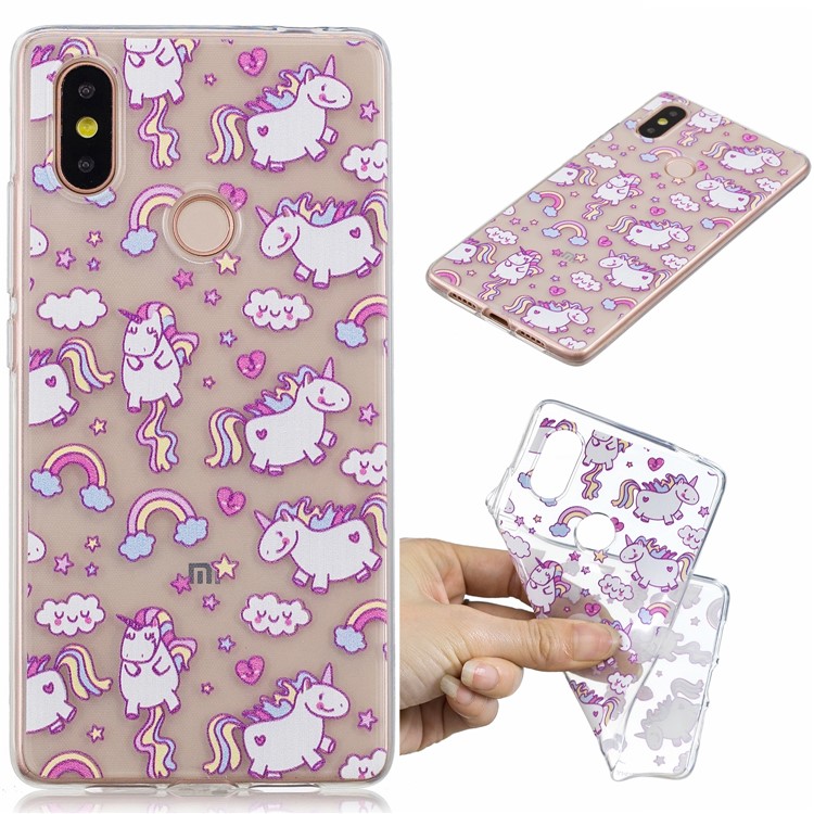 Pattern Printing IMD TPU Phone Shell for Xiaomi Mi 8 SE (5.88-inch) - Lovely Unicorns-1