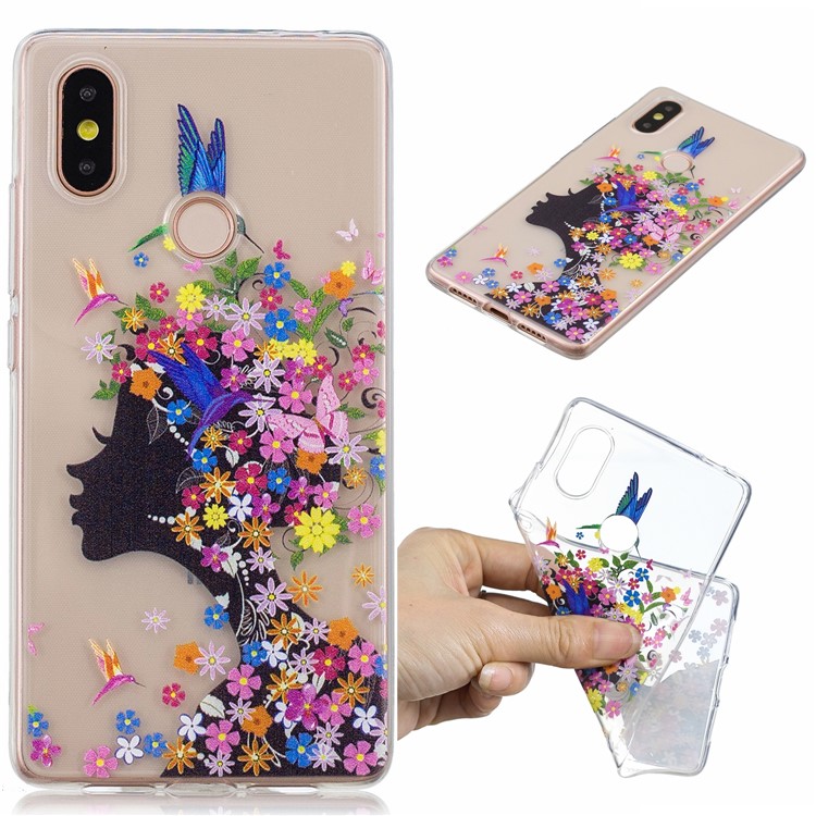 Pattern Printing IMD TPU Back Cover for Xiaomi Mi 8 SE (5.88-inch) - Flowered Girl-1