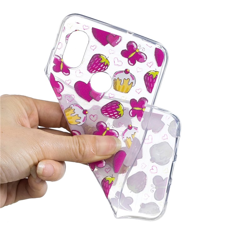 Pattern Printing IMD TPU Phone Cover for Xiaomi Mi 8 (6.21-inch) - Cakes and Strawberries-5
