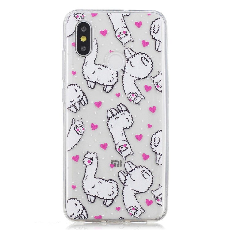 Pattern Printing IMD TPU Phone Shell for Xiaomi Mi 8 (6.21-inch) - Alpacas-2