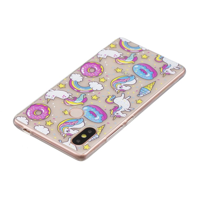 Pattern Printing IMD TPU Mobile Phone Casing for Xiaomi Mi 8 (6.21-inch) - Doughnuts and Unicorns-5