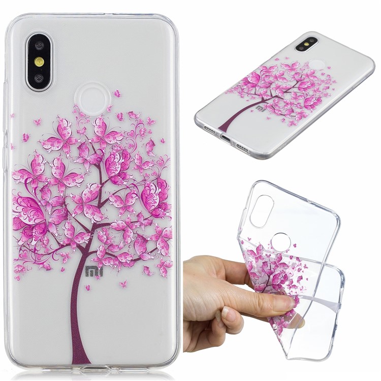 Pattern Printing IMD TPU Cell Phone Case for Xiaomi Mi 8 (6.21-inch) - Tree-1
