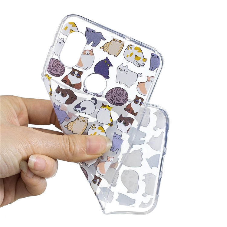 Pattern Printing IMD TPU Cell Phone Cover for Xiaomi Mi 8 (6.21-inch) - Cats Pattern-5