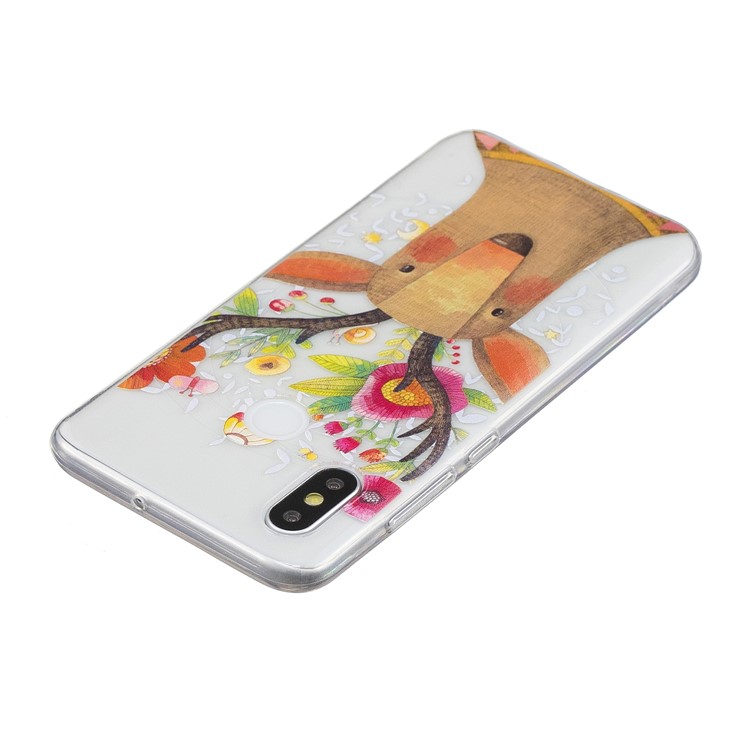 Pattern Printing IMD TPU Mobile Phone Shell for Xiaomi Mi 8 (6.21-inch) - Flowered Elk-4