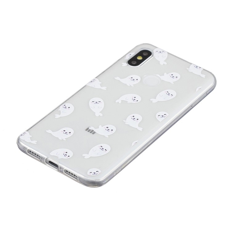 Pattern Printing IMD TPU Back Case Cover for Xiaomi Mi 8 (6.21-inch) - Sea Lion-3