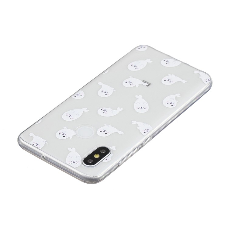 Pattern Printing IMD TPU Back Case Cover for Xiaomi Mi 8 (6.21-inch) - Sea Lion-4