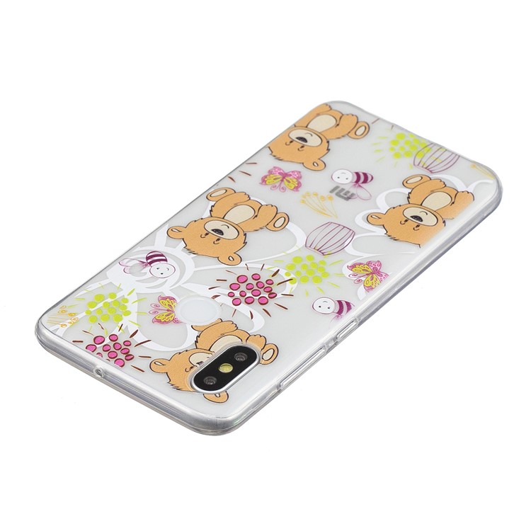 Pattern Printing IMD TPU Back Case Shell for Xiaomi Mi 8 (6.21-inch) - Brown Bears-5