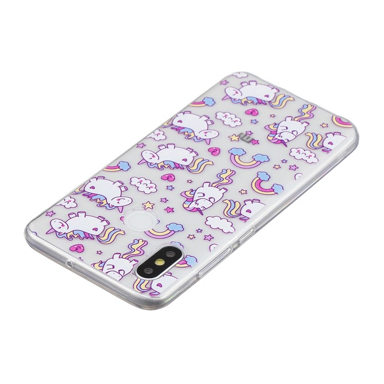 Pattern Printing IMD TPU Back Cover Case for Xiaomi Mi 8 (6.21-inch) - Lovely Unicorns-4