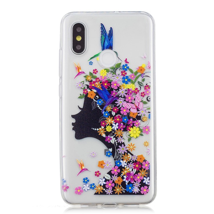 Pattern Printing IMD TPU Protection Cover Shell for Xiaomi Mi 8 (6.21-inch) - Flowered Girl-2