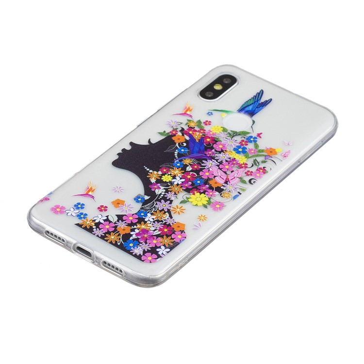 Pattern Printing IMD TPU Protection Cover Shell for Xiaomi Mi 8 (6.21-inch) - Flowered Girl-3
