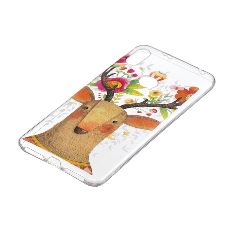 Pattern Printing IMD TPU Protection Mobile Phone Shell for Xiaomi Redmi S2 / Redmi Y2 - Flowered Elk-2