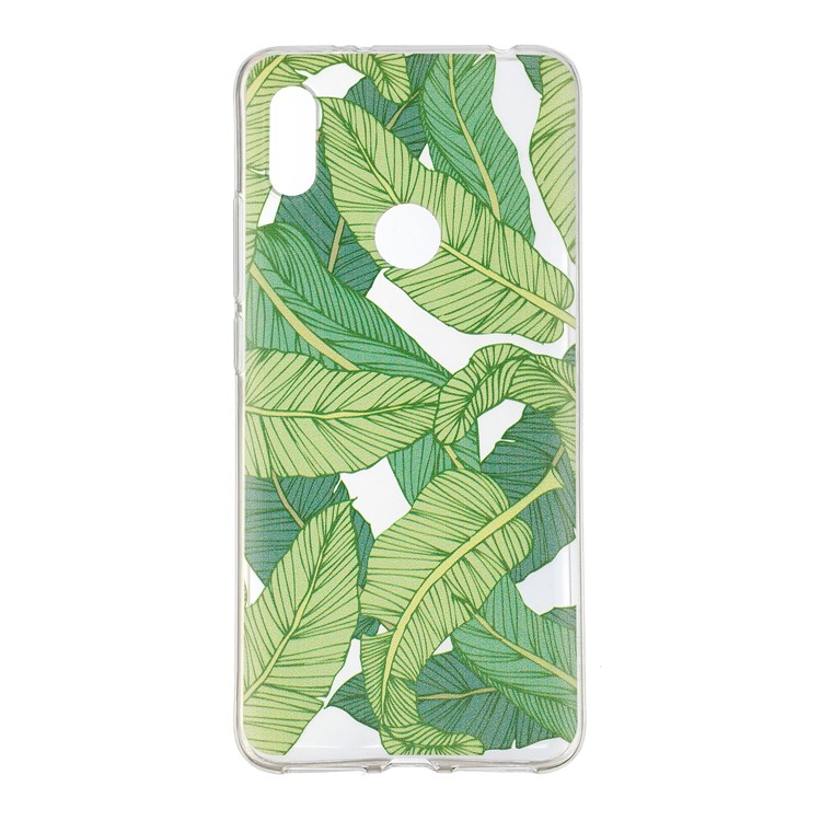 Pattern Printing IMD TPU Protection Mobile Phone Case for Xiaomi Redmi S2 / Redmi Y2 - Green Leaves-2