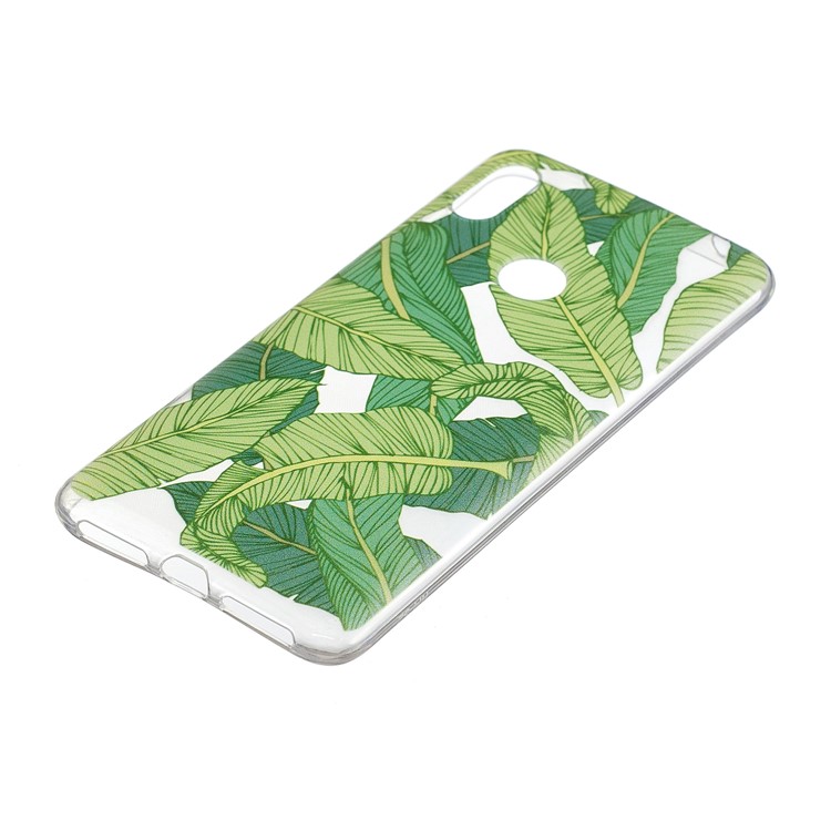 Pattern Printing IMD TPU Protection Mobile Phone Case for Xiaomi Redmi S2 / Redmi Y2 - Green Leaves-3