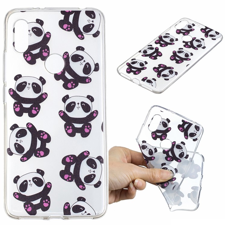 Pattern Printing IMD TPU Mobile Back Case for Xiaomi Redmi S2 / Redmi Y2 - Cute Pandas-1