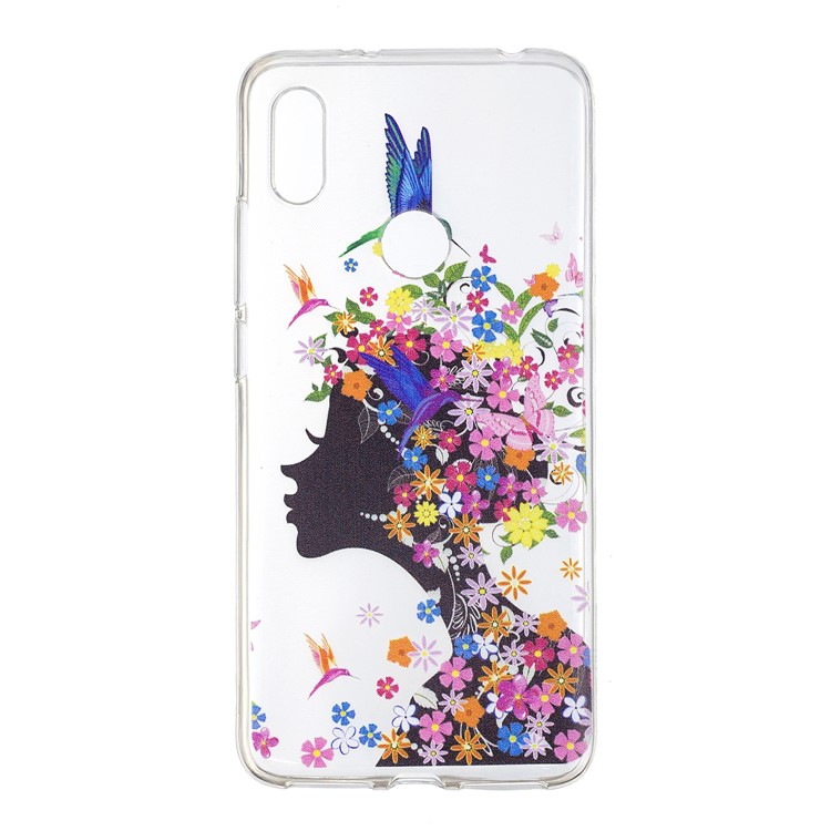 Pattern Printing IMD TPU Mobile Back Cover for Xiaomi Redmi S2 / Redmi Y2 - Flowered Girl-2
