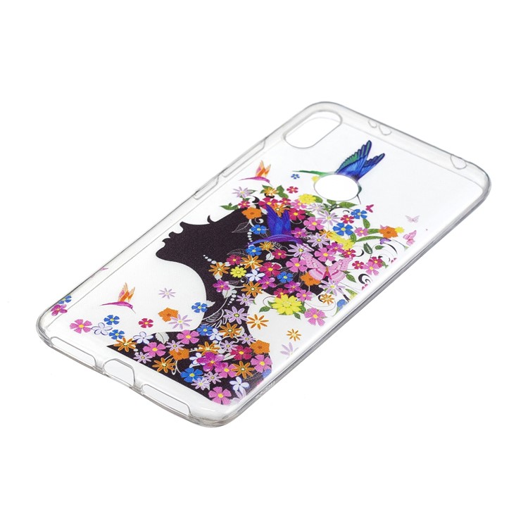 Pattern Printing IMD TPU Mobile Back Cover for Xiaomi Redmi S2 / Redmi Y2 - Flowered Girl-3